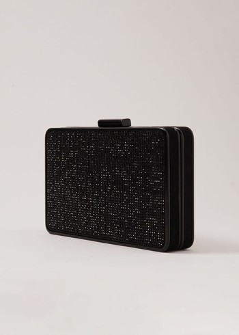 Phase Eight Black Sparkly Bags Black Australia | DT1285930